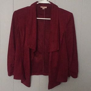 Burgundy suede blazer
